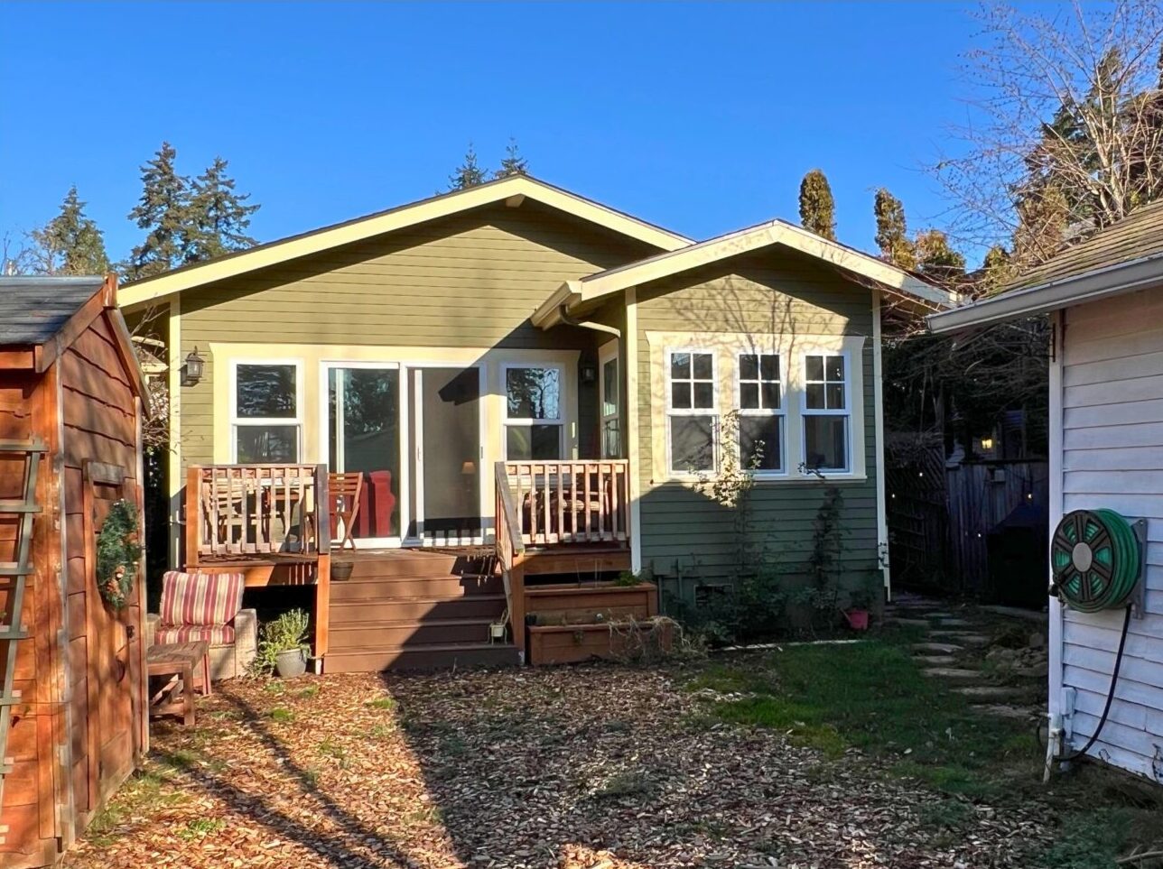Exterior of new construction added to Bungalow.